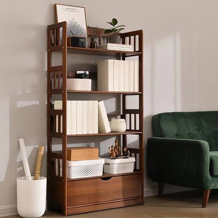 Children's creative bookcase bookshelf storage rack solid wood multi-grid storage cabinet 60CM