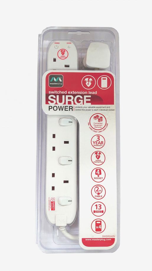 Masterplug 13A Remote Control Socket - Pack of 2