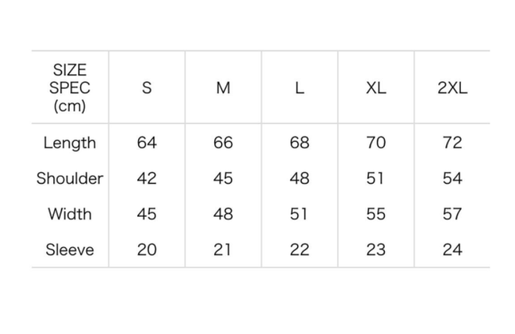 human made tee sizing