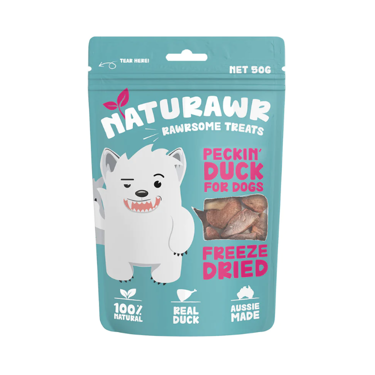 NATURAWR - 100% Natural Freeze Dried Snack-A-Roos Dog Snacks 50G