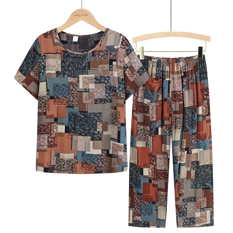 老年人短袖套裝( XL-3XL碼 13號色）【下單後請聯絡客服確認發貨尺碼】F001099182