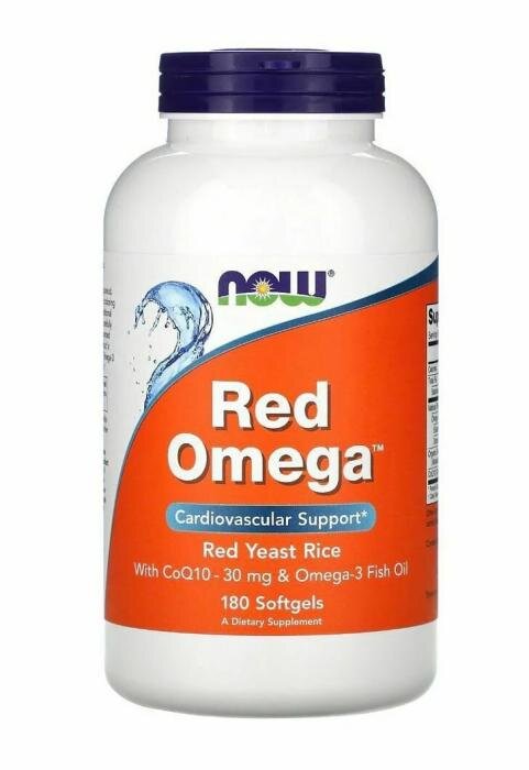 Red Omega 紅麴米600毫克+奧米加 600毫克+輔酶Q10,180粒膠囊  (參考日期：10/2025)