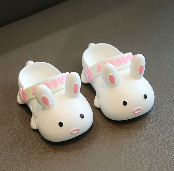女童卡通涼鞋-D61小兔-白色/尺碼18-29【下單後聯絡客服確認尺碼】