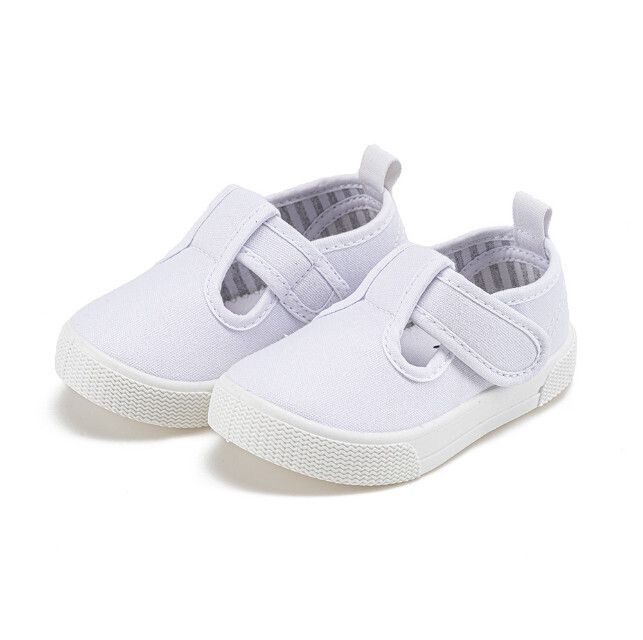 兒童帆布鞋(白色)(21/5碼~27/10碼，下單後請與客服確認發貨尺碼)