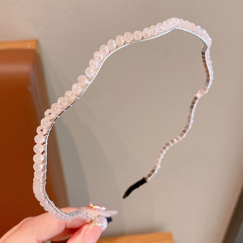 氣質仿水晶髮箍超仙頭箍公主頭飾髮卡(9#白色)