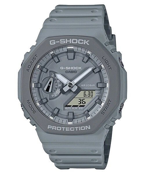 全新街頭軍事系列 八角形農家橡樹碳纖維 防水運動手錶 G-SHOCK  GA-2110ET-8A 灰色