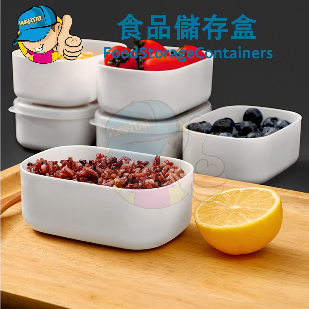 [3Pcs] Lunch Box Containers Bento-Styled Lunch Solution Of, Fruit Storage Box - 280ml