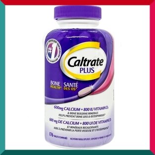 Caltrate Plus Bone Health 600mg Calcium + 800IU Vitamin D3 with Minerals 176 Tablets (EXP: 11/2025)