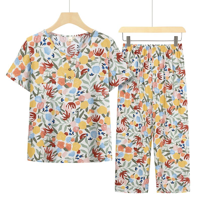 老年人短袖套裝( XL-4XL碼 彩虹好心情）【下單後請聯絡客服確認發貨尺碼】F001099109