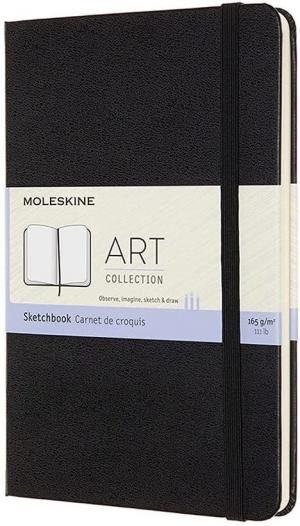 Moleskine Sketchbook - Art Collection - Black - Medium - 11.5x18cm - 8