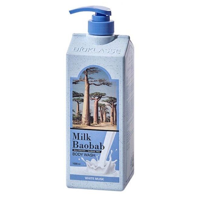 Korean Body Wash 1000ml (White Musk + Milk Protein & Baobab Tree) parallel import Use By: 2 Apr 2028