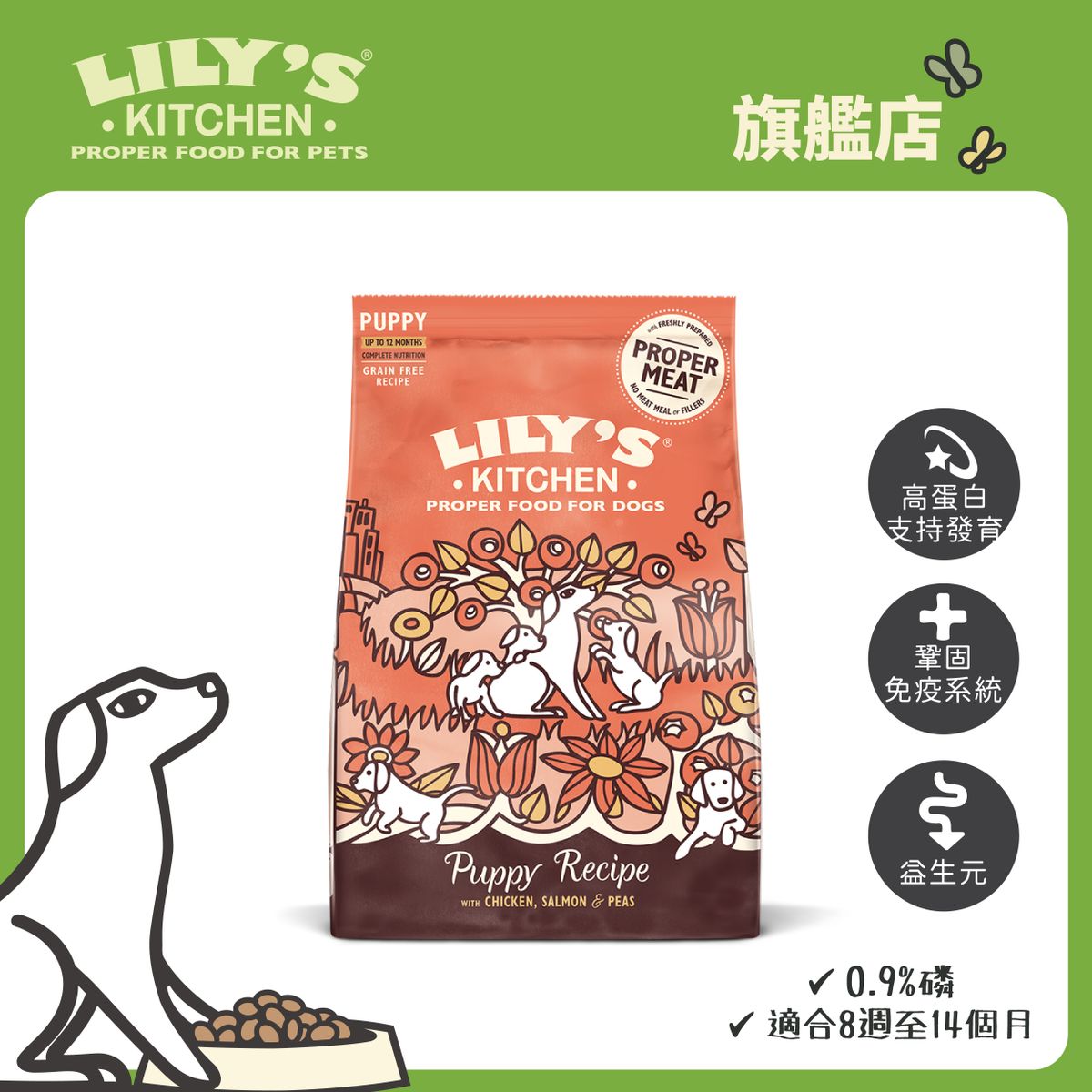 LILY'S KITCHEN Dog Chicken & Salmon Puppy Recipe Dry Food 7kg