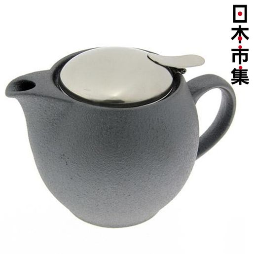 茶壺 日本市集| 日本Zero Japan 圓形流線日本製灰色金屬茶隔瓷茶壺