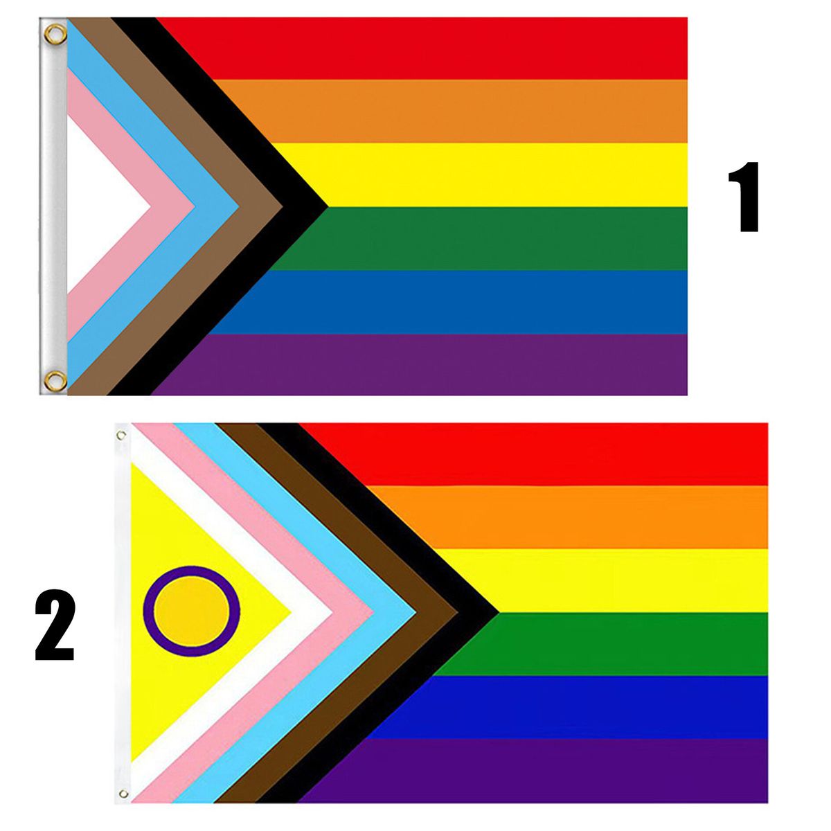 90x150cm Progress Pride Rainbow Flag LGBTQI+ Community Gay Pride Lesbian Transgender Bisexual Flags