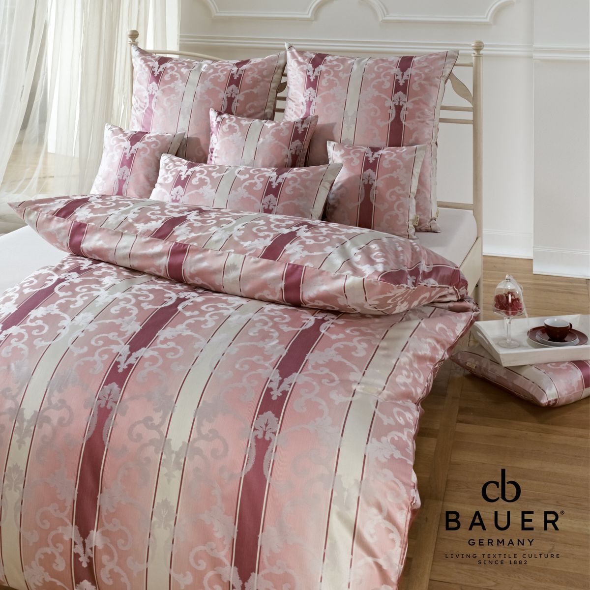 German 100% Cotton Damask Pillow Cover - 275 tc BAROLO 