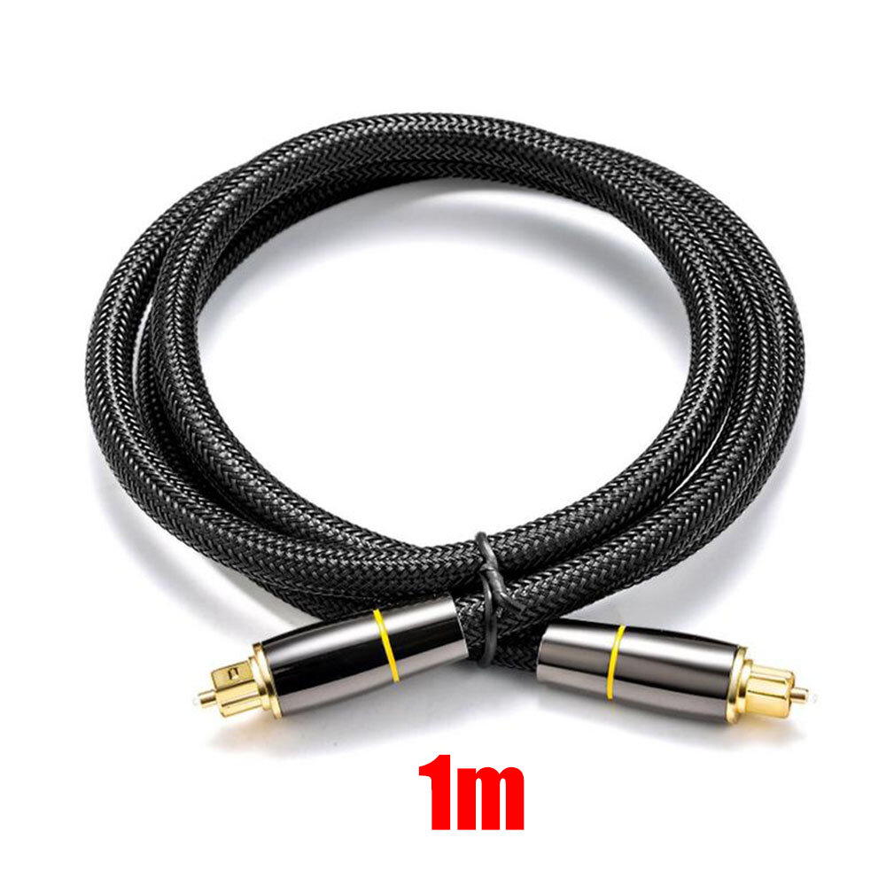 1M Premium Gold Plated Toslink Optical Fiber Audio Cable SPDIF Surround Sound Split