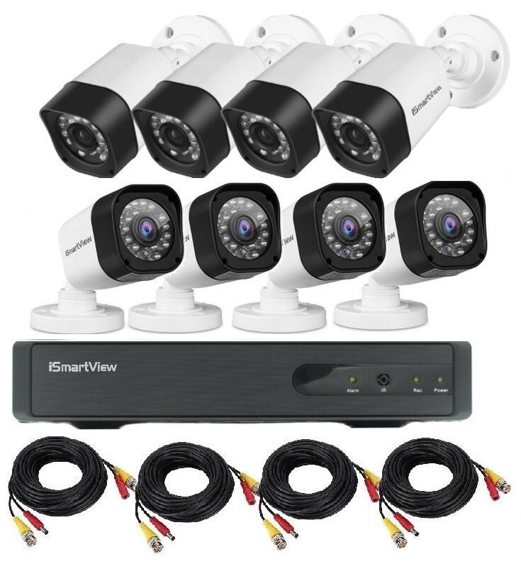 AHD 8CH-8Camera Surveillance System 1080P 2MP Night Vision Indoor/Outdoor CCTV Security Kits