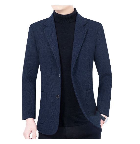 商務休閒西服上衣外套【M-4XL】【XZ1749藏藍】 (下單後聯絡客服確認發貨尺碼) #H246018028