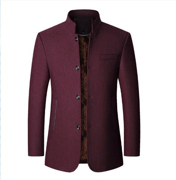 休閒加厚夾克上衣外套【M-3XL】【FY1849酒紅】 (下單後聯絡客服確認發貨尺碼) #H246018291