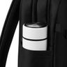 Twill & Leather Backpack - Blackl #INBP100622-BLK