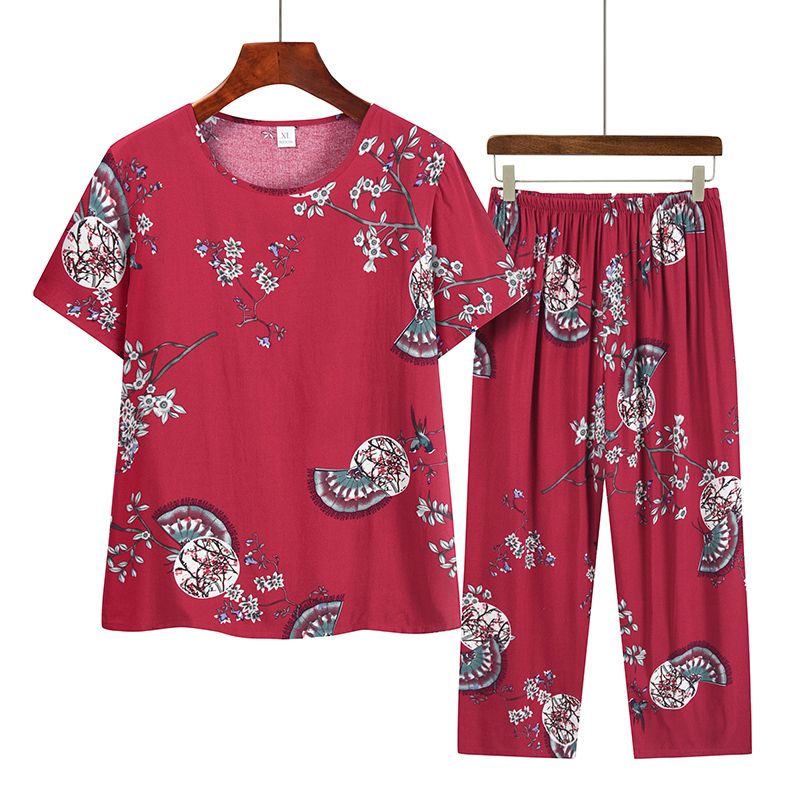 老年人短袖套裝( XL-3XL碼 9號色）【下單後請聯絡客服確認發貨尺碼】F001099146