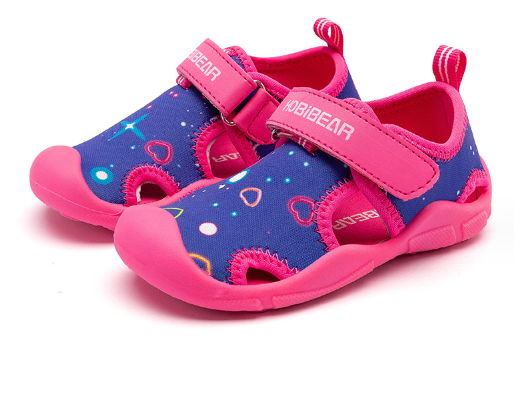 涼鞋(玫紅藍AU5187S)(尺碼21-30碼)(下單後聯絡客服確認發貨尺碼)