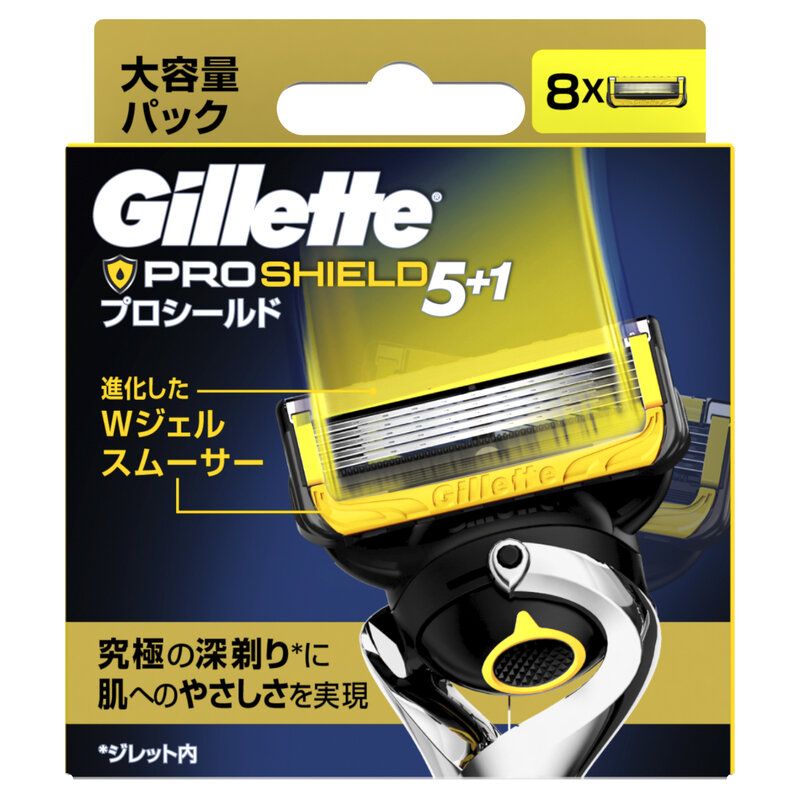 Gillette 吉列 | Gillette吉列ProShield鋒護系列剃鬚刀頭 8片 | HKTVmall 香港最大網購平台