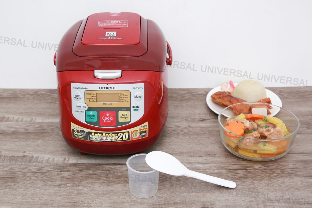 Hitachi 1.8L (20 AUTO RECIPE)Jar Rice Cooker RZD18VFY-DARK RED