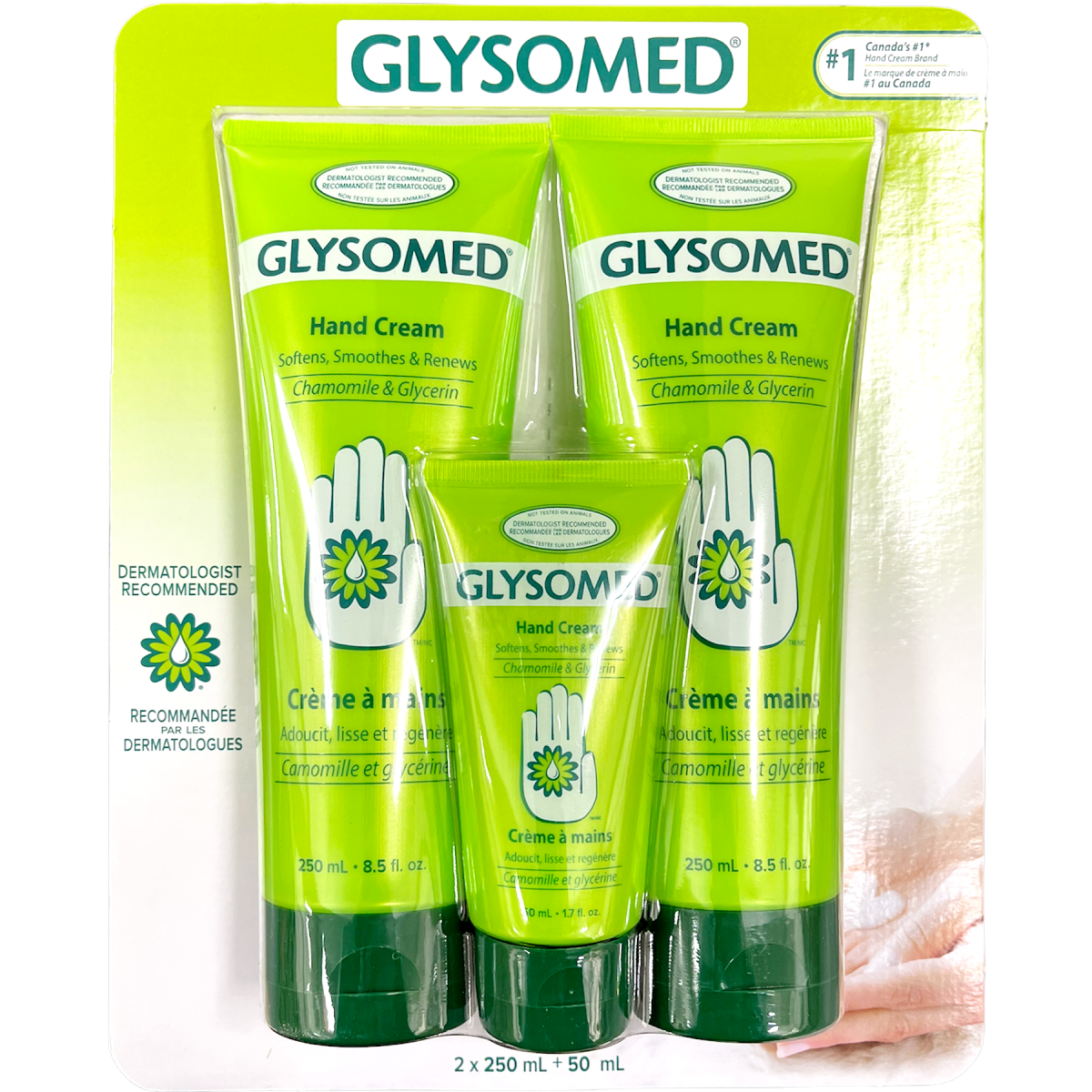 Glysomed Hand Cream Set (2x 250ml + 1x 50ml)  New Packing