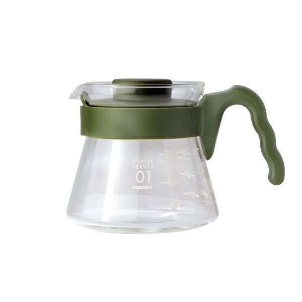 Coffee Pot Dark Green Glass Body 450ml Pourover Tea Pot Handdrip Coffee