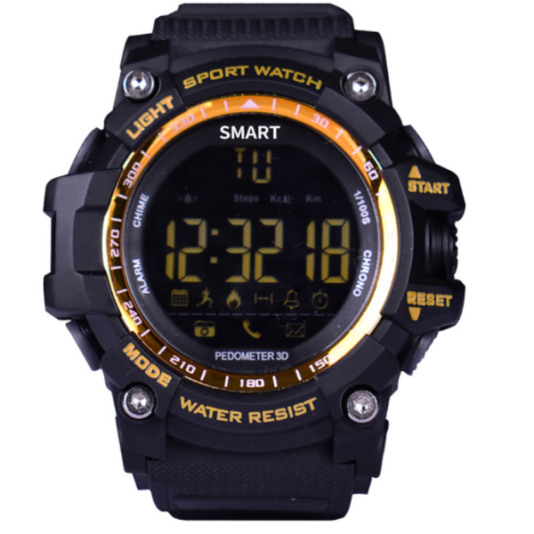 智慧手錶EX16全圓屏智慧運動手錶IP67專業防水（金色）