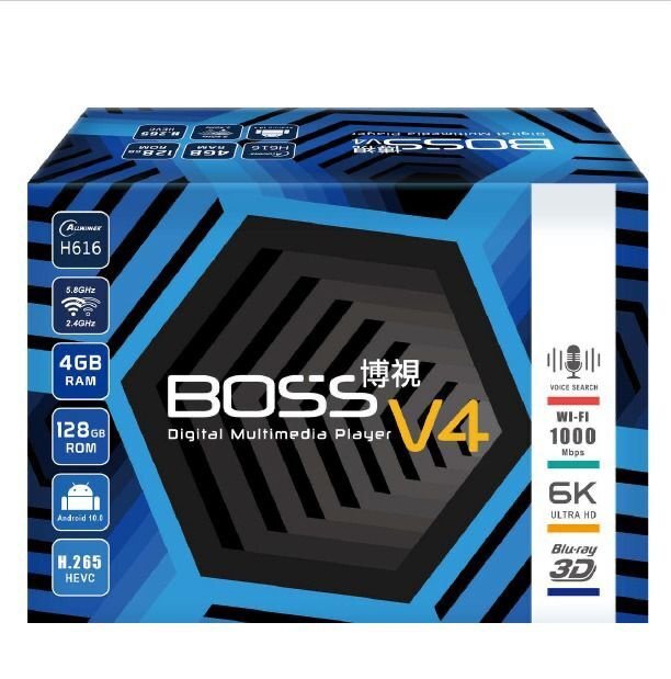 Boss TV 博視電視[V4  V3X] 第4代電視盒子 AI語音 國際通用 智能電視網絡機頂盒