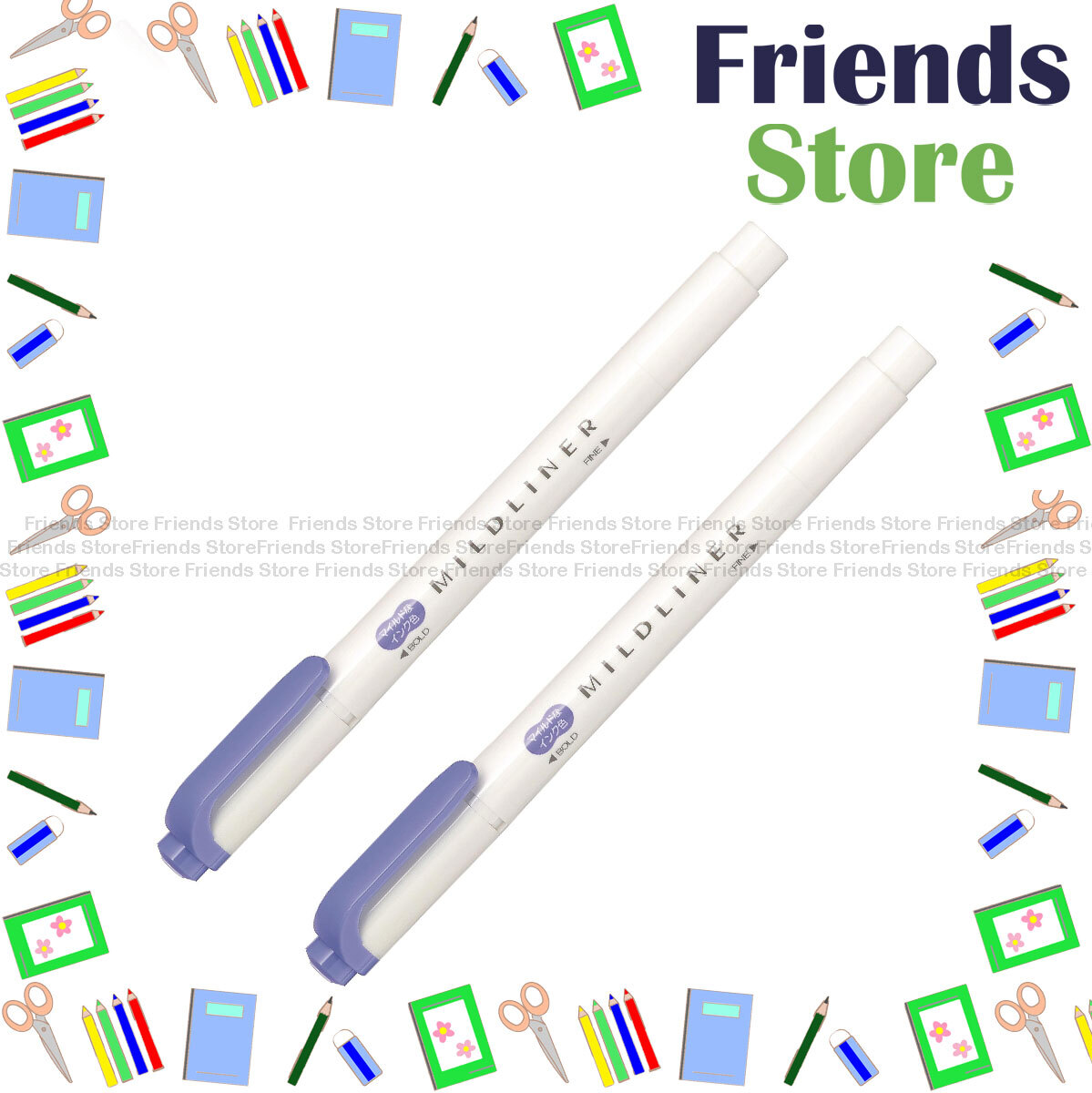 Double Sided Flexible Highlighter Pen - MILD LAVENDER 薰衣草色- WKT7-MLV X 2