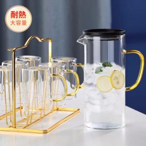 Glass Pitcher, 60oz CLear Glass Pitcher with Bamboo Lid and Spout, 1.8L Glass  Water Pitcher, Iced Tea Pitcher for Fridge, Pitchers Beverage Pitchers,  Juice Lemonade Carafe 