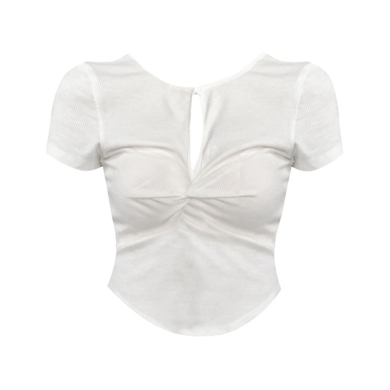 扭結T恤(白色 均碼)#K003006537