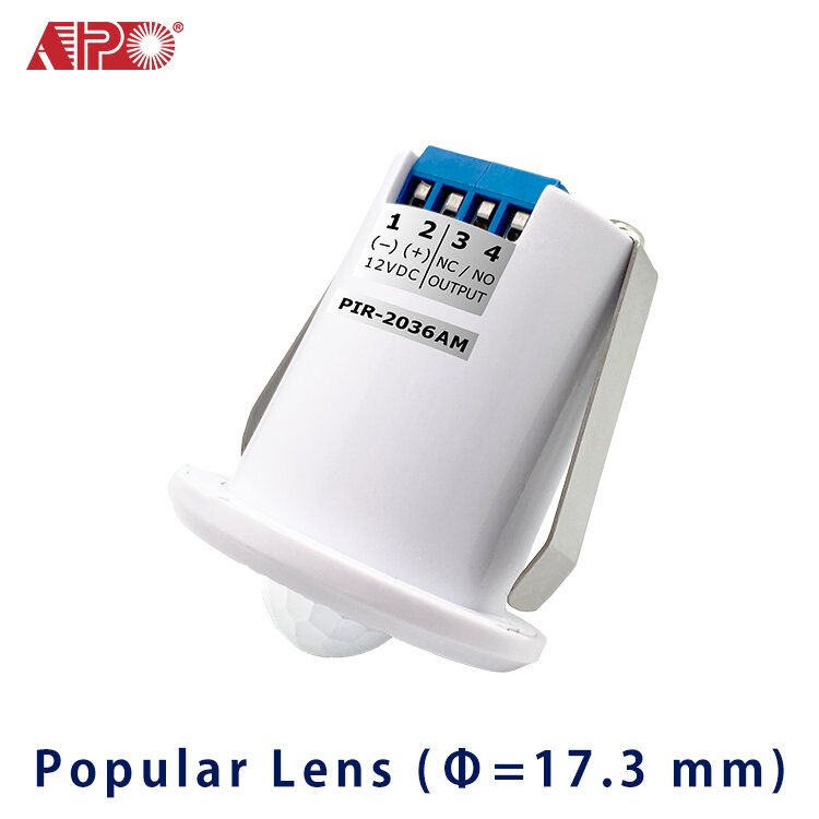 [Hong Kong Brand] PIR-2036-AM PIR Motion Sensor Ceiling Flush Mount 17.3mm Mini Lens 12VDC {NC/NO}
