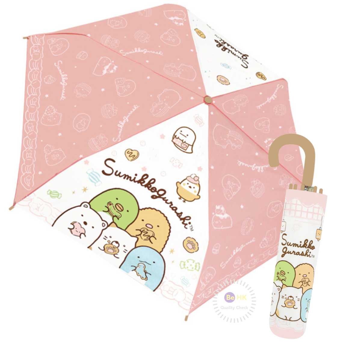 Japan version Sumikko Gurashi Umbrella   53 cm Safety wheel  kids umbrella Parallel Import