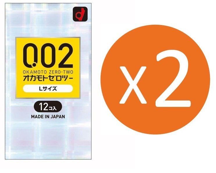 (2件裝) 0.02mm L 大碼 超薄安全套 12pcs x2 [平行進口]