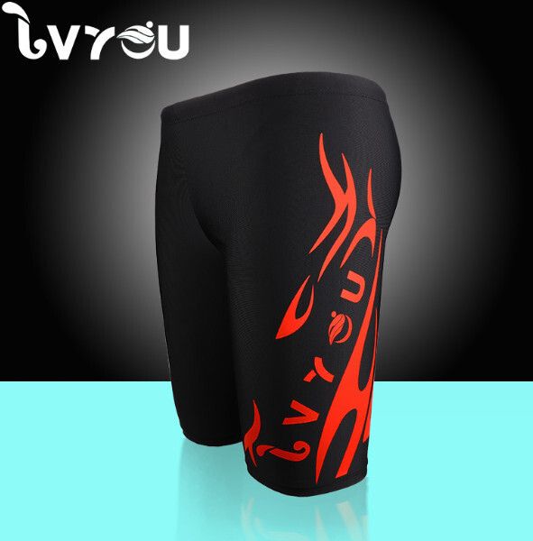 平角泳褲【L-4XL】【8702-2#五分紅標單褲】(下單後聯絡客服確認發貨尺碼) #H246026095