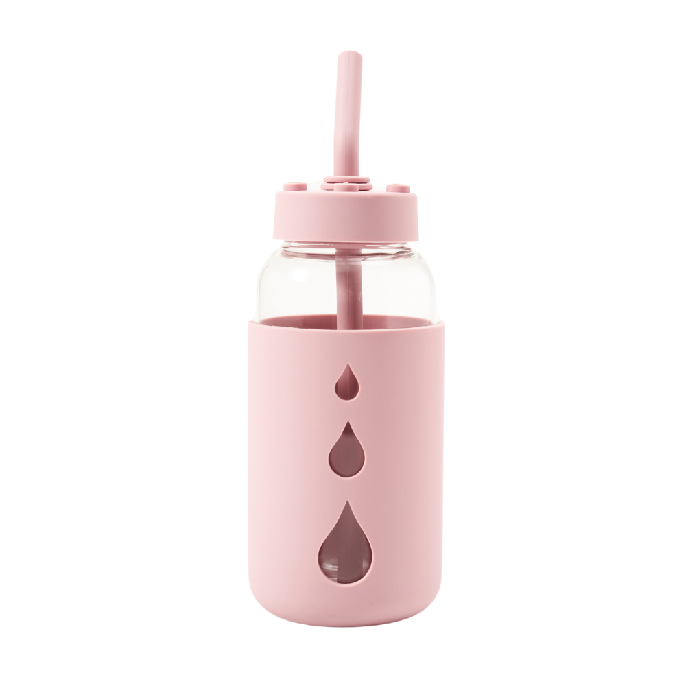 美國品牌Drinqmore! 玻璃水樽 - 粉紅色 #健康 #養生 #運動