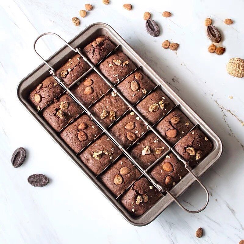 【不粘塗層】布朗尼烤盤 小蛋糕烤盤 方形蛋糕模具 布朗尼盤 烘焙用具 Brownie盤 布朗尼蛋糕盤