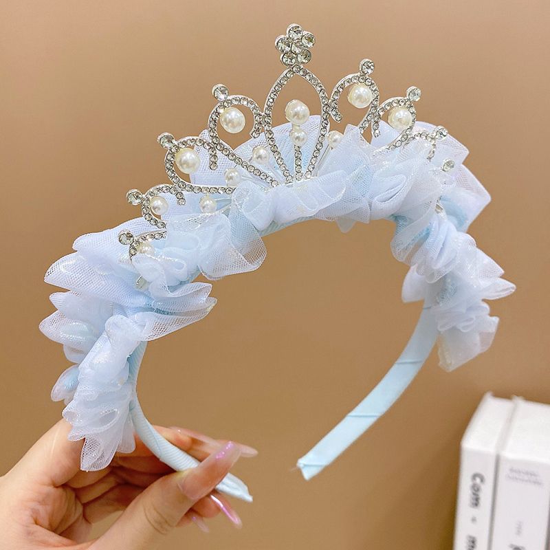 兒童超仙可愛頭箍髮箍髮飾(8#藍色皇冠)