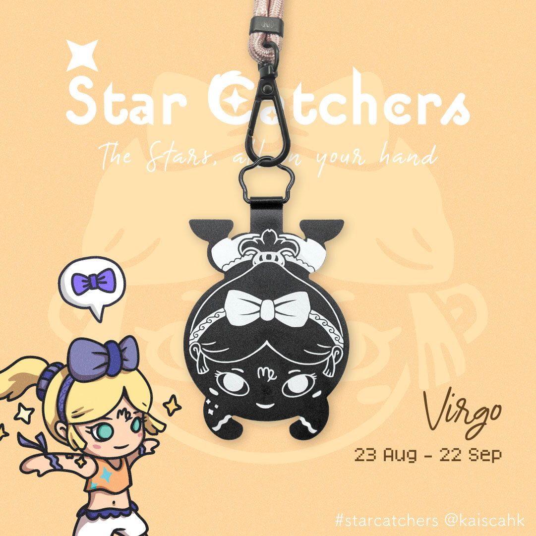 Star catchers phone strap (Virgo) ~ 幸運色 (玫瑰金繩)