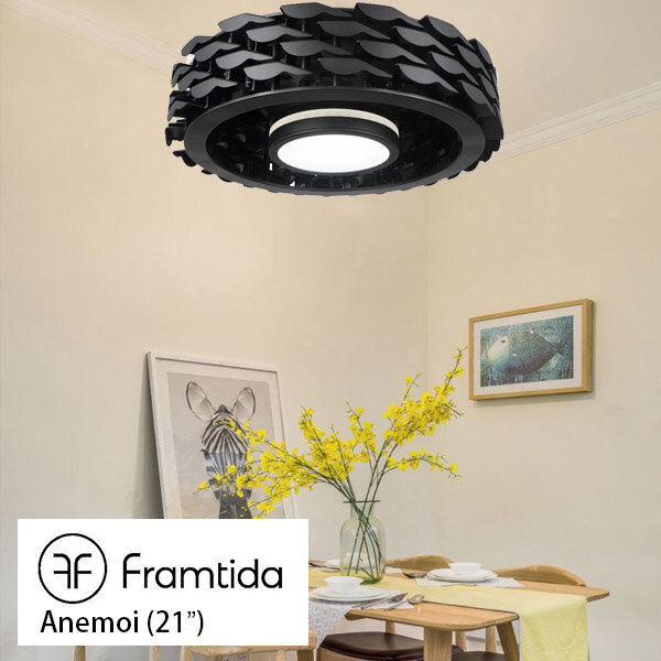 Framtida LED Ceiling Fan Anemoi-S 21"(Black)