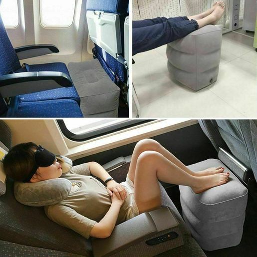 Inflatable travel pillow clearance for leg rest