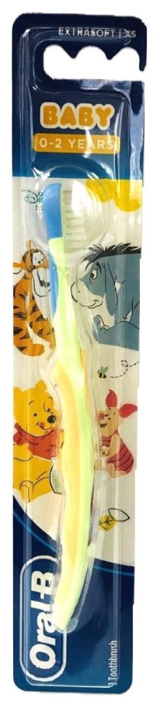 KIDS  TOOTHBRUSH STAGE 1   0-2 YRS-WINNIE THE POOH 1UNIT (RANDOM COLOUR&CHARACTERS)