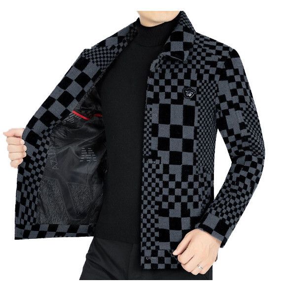 休閒加厚夾克上衣外套【M-4XL】【JK6081灰色】 (下單後聯絡客服確認發貨尺碼) #H246018279