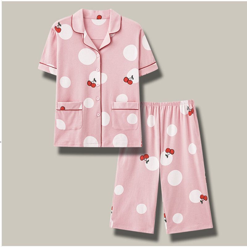 短袖睡衣套裝【M-4XL碼 NXF-2602】【下單后聯絡客服確認發貨尺碼 】