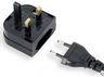 Converter Plug  2-Pin European to 3-Pin UK Plug - 2 Pack (CP1X2)