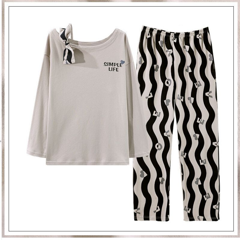 圓領睡衣套裝【M-XXL碼 AM20665】【下單后聯絡客服確認發貨尺碼 】